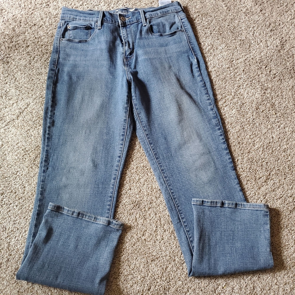 Levi's 505 Straight Leg Waterless Blue Jeans Womens 10